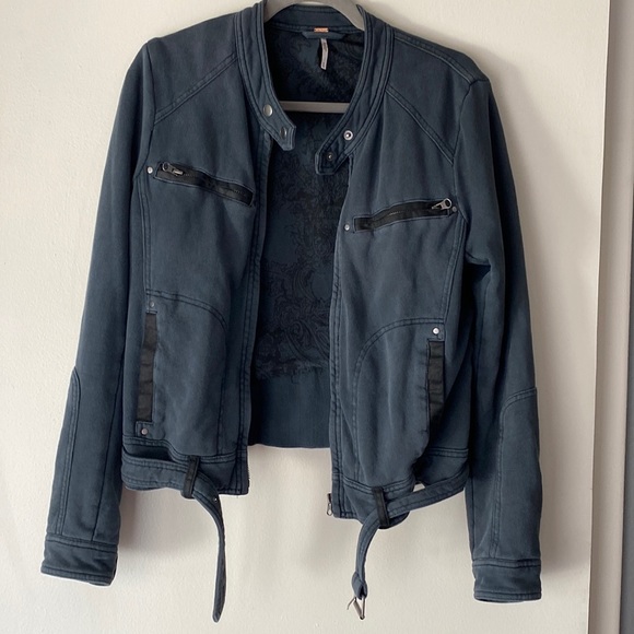 Free People Moto Jacket Size Medium - Picture 7 of 7